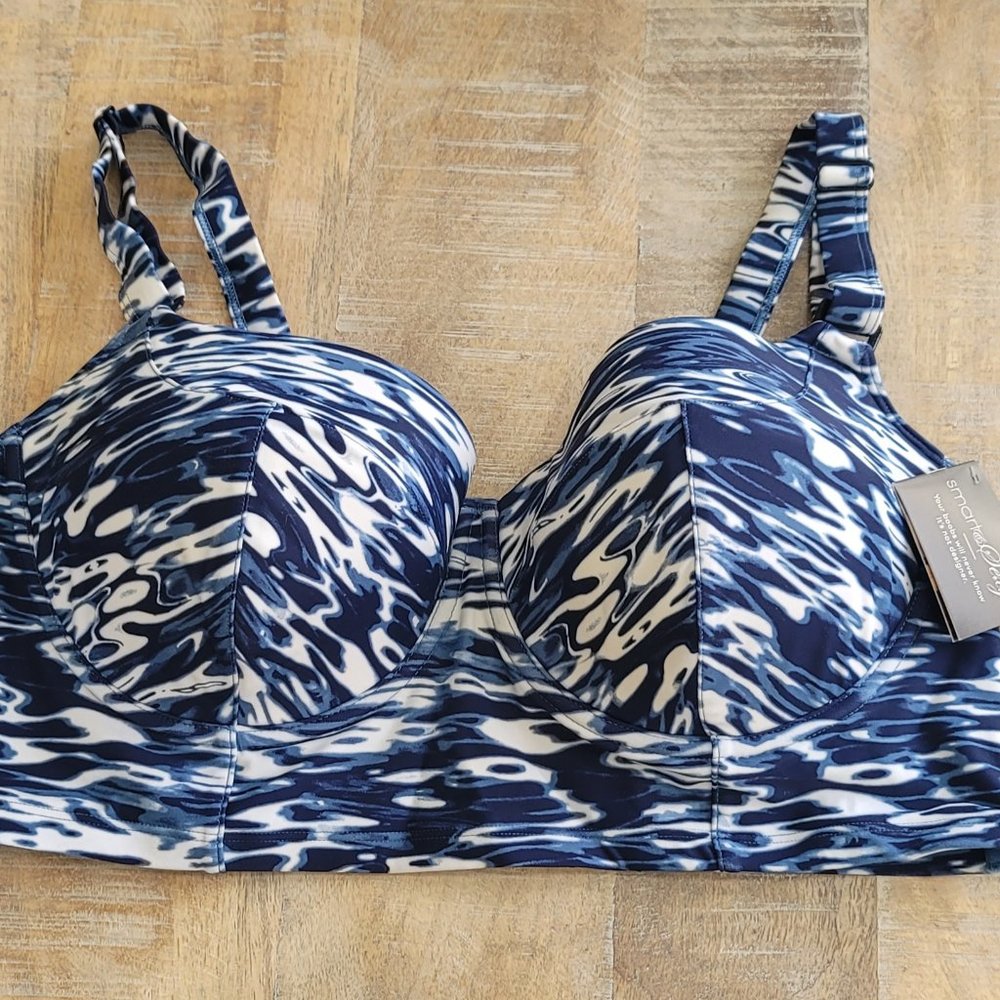 38DD wide band underwire padded bikini top